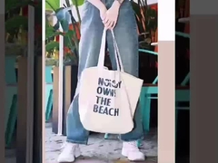 OEM Canvas Tote Shopper کیف مواد پنبه ای با زیپ برای خرید