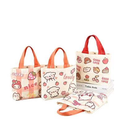 کیفیت  Cotton Material Eco Canvas Bags Repeatedly Used Travel Convenient Shopping کارخانه