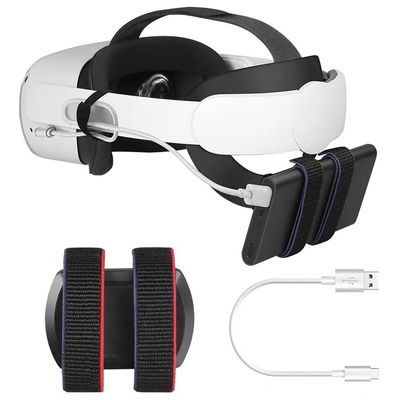 براکت ثابت پاوربانک بند باتری قابل تنظیم برای Oculus Quest 2 نگهدارنده باتری موبایل برای هدست VR Quest 2