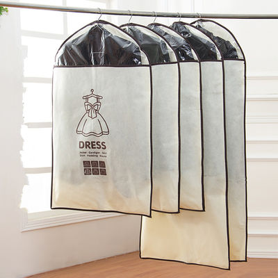 کیسه های زیپ دار تاشو برای نگهداری لباس غیر بافته شده روی کیسه های خشک شویی پلاستیکی