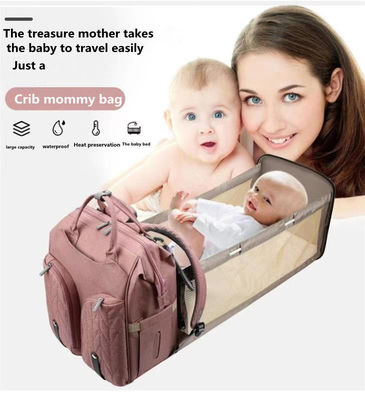 600D مسافرتی Mommy کیسه پوشک پرستاری تخت تاشو