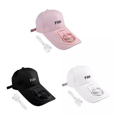 قیمت عمده کلاه فن شارژ USB قابل حمل کلاه بیسبال تابستانی قابل تنظیم تابستانی کلاه بیسبال محافظ UV Visors Mini Cooler Fan