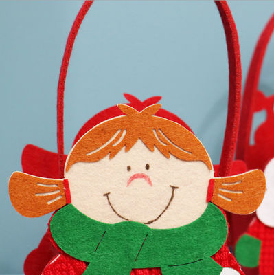 چاپ لوگو کیسه نمدی نمدی چاپ شده کیسه های نبافته کریسمس برای بچه ها