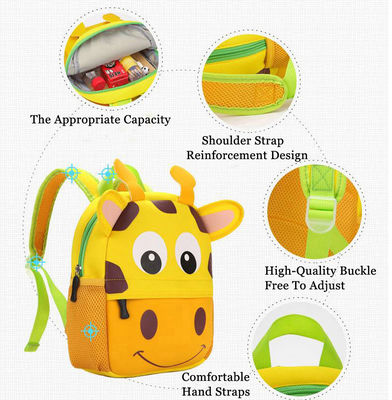 کوله پشتی سه بعدی کارتونی مهدکودک کیف مدرسه بچه گانه ضد آب سفر در فضای باز