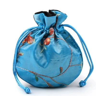 کیف دستی ابریشمی مینی چینی چندرنگ کیف های کادویی جیبی جواهرات داماسکی
