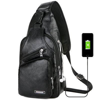 کیسه سینه شارژ USB با سوراخ هدست مردانه تک بند ضد سرقت قابل تنظیم