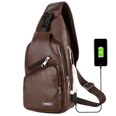 کیسه سینه شارژ USB با سوراخ هدست مردانه تک بند ضد سرقت قابل تنظیم