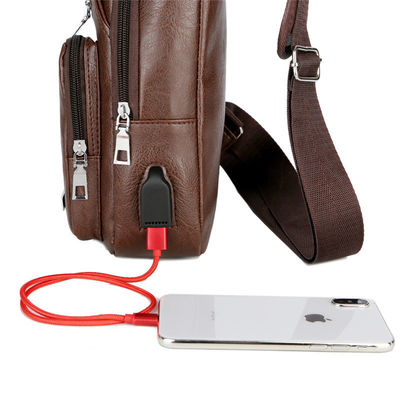 کیسه سینه شارژ USB با سوراخ هدست مردانه تک بند ضد سرقت قابل تنظیم