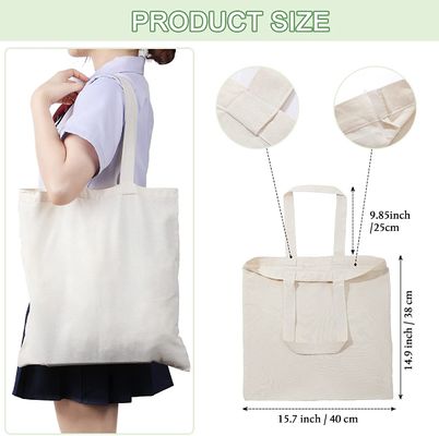 کیف هدایایی ساده و قابل استفاده مجدد از پارچه پارچه ای برزنتی پنبه ای برای خرید