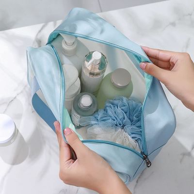 کیسه لوازم آرایشی Clear 3 PCS لوازم آرایشی و بهداشتی شفاف کیسه شستشوی مسافرتی برای زنان