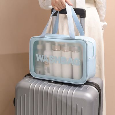 کیسه لوازم آرایشی Clear 3 PCS لوازم آرایشی و بهداشتی شفاف کیسه شستشوی مسافرتی برای زنان
