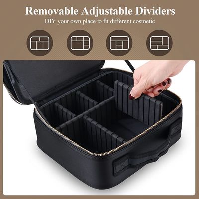 کیف آرایش مسافرتی با آینه روشن 3 رنگ، هدیه روز مادر، کیف قطار آرایشی با قابلیت تنظیم