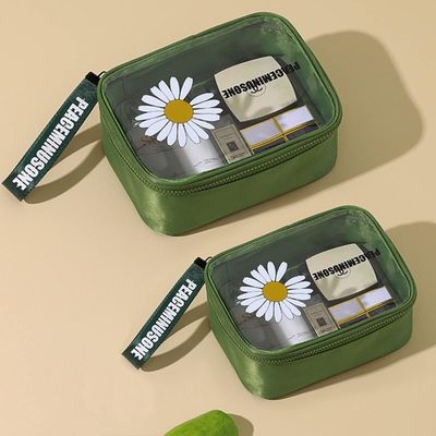 کیف آرایشی مسافرتی ضد آب PVC آرایشی شفاف دیزی برای زنان مردانه