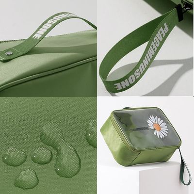کیف آرایشی مسافرتی ضد آب PVC آرایشی شفاف دیزی برای زنان مردانه