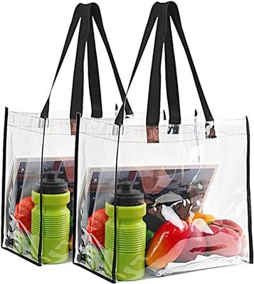 ظرفیت انبار حرفه ای کیسه شفاف سبک وزن شفاف پائین نرم کیسه PVC Tote