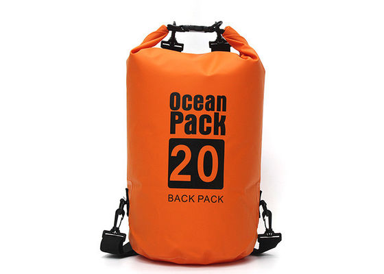 آبی زرد نارنجی PVC کیسه خشک ضد آب Duffel Bag 40L چاپ سفارشی