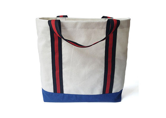 کیسه های پارچه ای بومی سفید و آبی کیسه های خرید بوم خواربار قابل استفاده مجدد