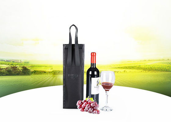 کیسه های خنک کننده شراب سیاه چرم وگان برای هدیه کیسه خنک کننده شامپاین OEM